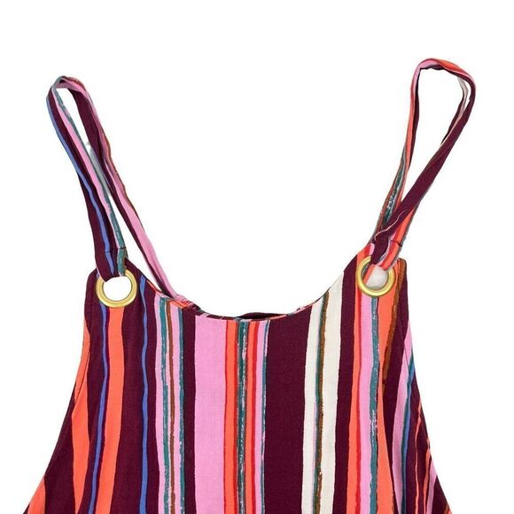 Ava & Viv Womens Striped Hi Low Hem Strap Sleeveless Sundress Multicolor Size X - Picture 3 of 16